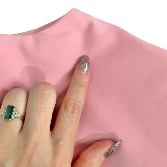 Ted Baker Pink Patron Front Tie Mini Sleeveless Dress size 5 / XL / 12 NEW Tags - Picture 11 of 16